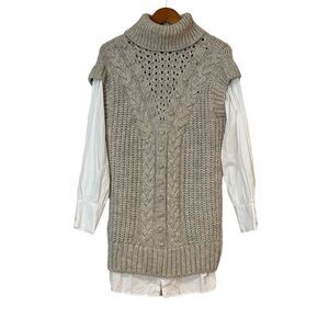 River island chunky knit layered sweater dress. Size small